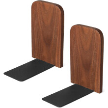 Organizator de cărți din lemn masiv, suport de cărți, 12,7 x 11 x 0,9 cm, decorativ minimalist