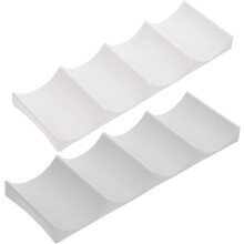Lot de 2 porte-bouteilles en plastique, organisateur de bouteilles de vin, design élégant, multifonctionnel et facile à nettoyer