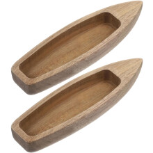 Stück Miniatur-Bootsmodelle aus Holz im rustikalen Stil, realistische Bootsform, Holzmaterial, kann bemalt werden