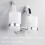 2Pcs Transparent Glass Toothbrush Mugs, Replacement Cups for Wall Mounted Holders 3