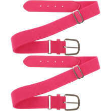 2 Stück verstellbarer Baseballgürtel für Jugendliche, elastischer Softball-Hüftbund, rosa, dehnbarer Gürtel, 60-80 cm