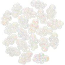 20 perles décoratives en acrylique représentant des nuages, idéales pour la création de bracelets et autres créations célestes.