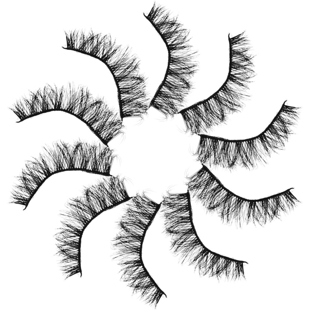 Hkhbjs 20Pairs Faux Eyelashes False Wispy Lashes Makeup Lashes Women Girls Natural False Eyelashes Kit