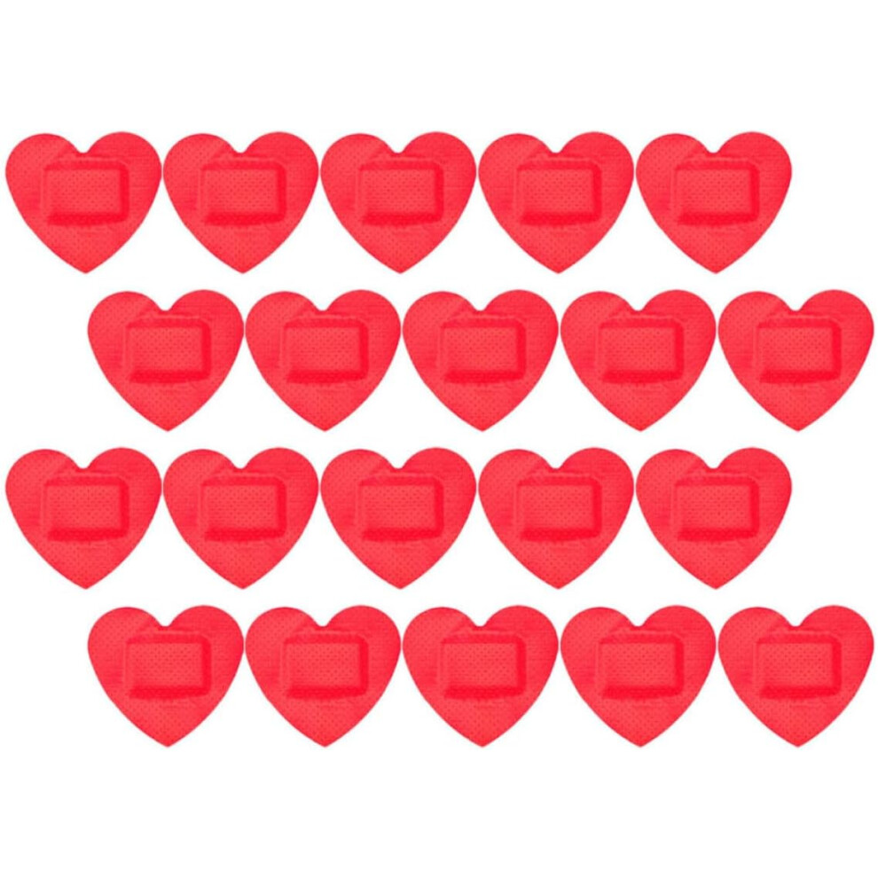 Hkhbjs 20Pcs Heart Shaped Wound Patches Self-Adhesive Small Bandages Breathable Hemostatic Care