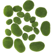 20-teiliges Set künstlicher Moossteine, Imitation von Steinen, Mikrolandschafts-Steindekoration, künstliches Moos-Bonsai-Dekor-Set
