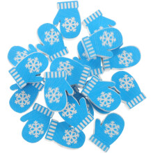 20 piezas de adornos colgantes de cuentas de madera para manualidades, con diseño de copo de nieve navideño.