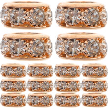 20 ks medených korálok Rondelle s kamienkami, malé korálky 6x10 mm na výrobu šperkov