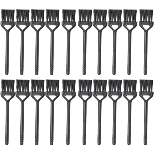 20pcs Black Mini Keyboard Cleaning Brushes Set, Anti-Static Small Dusting Brush for Electronics