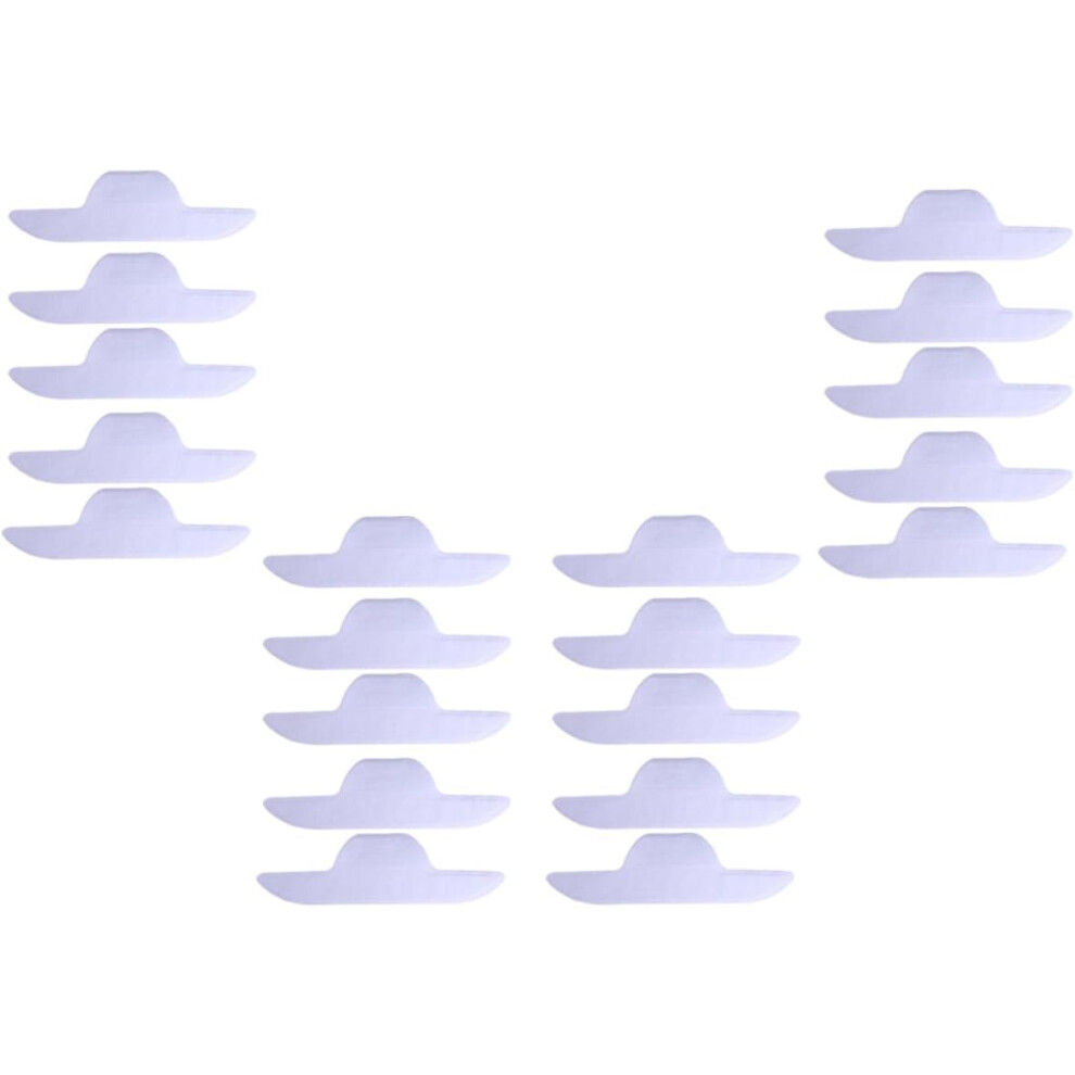 20Pcs White Boat Shape Sweat Pads Collar Protector Neck Liner Pads Self-Adhesive Skin Friendly 5455468297465