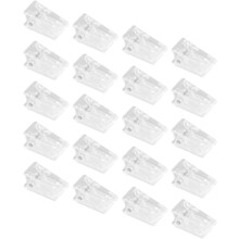 20 einseitig klebende Fotoclips, kleine Kunststoff-Federclips für Wandteppiche, Poster und Ausweishalter
