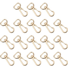 20 stuks gouden legering hondenhaakjes met draaibare sluiting, multifunctionele ophangsluitingen