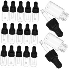 Mini Dropper Bottles for Essential Oils and Skincare Products 20pcs 3ml Glass and Pp Material