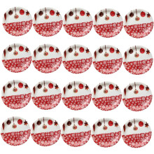 20pcs Christmas Paper Plates Snowflake Dish Party Supplies Christmas Decoration Plates Paper Cutlery