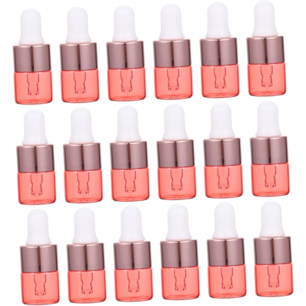 Hkhbjs 20Pcs Travel Dropper Bottles Glass Vials Empty Essential Oil Bottles For Liquids Sample Vials