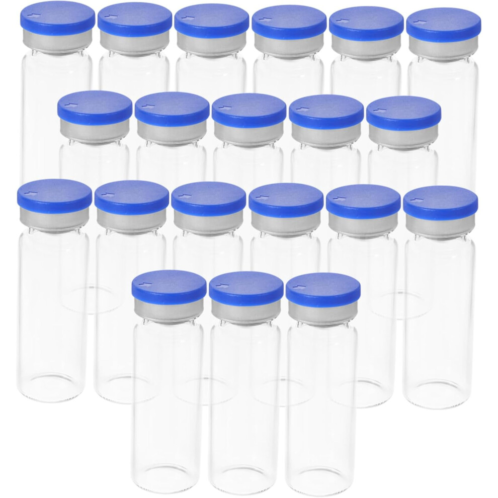 Hkhbjs 20Pcs Glass Vials Small Glass Storage Bottles Liquid Medicine Vial Caps For Laboratory Use
