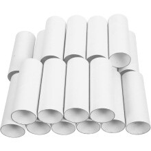 20 weiße Papierrollen für Bastelarbeiten, leere Pappröhren, DIY-Bastelmaterial