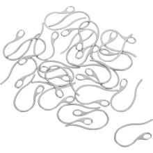 Lot de 20 crochets de boucles d'oreilles en acier inoxydable pour la création de bijoux, tiges d'oreilles en métal léger pour le bricolage