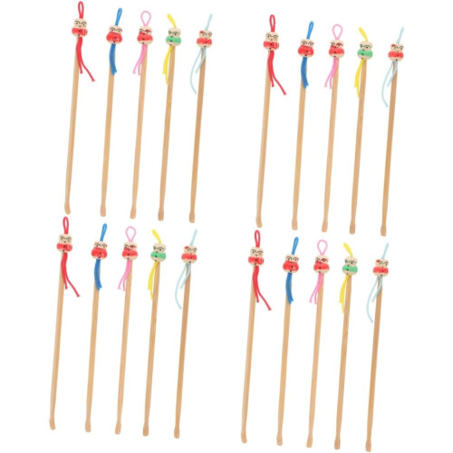20pcs Portable Ear Wax Removers Bamboo Ear Tools Hanging for Removal Tool Delicate