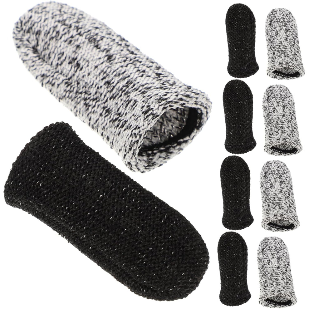 Hkhbjs Reusable Cut-Resistant Finger Sleeves 20Pcs Gray Multi-Function Diy Finger Covers