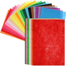20 carrés de feutrine de couleurs assorties, 20 cm x 30 cm