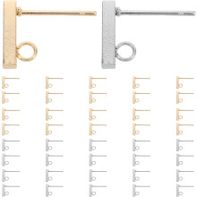 40 Stück Edelstahl-Ohrstecker mit T-Profil für DIY-Schmuckherstellung (Unisex)