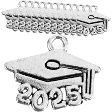 20 Stück Doktorhut-Anhänger, Schmuck-Metall-Charms für DIY-Abschlussdekorationen, Hut-Ohrringe, Accessoires