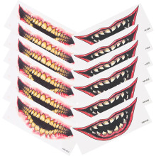 20 stuks Halloween gezichtsstickers, grote mondsticker