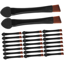 Lot de 20 pinceaux biseautés à sourcils, double embout cosmétique