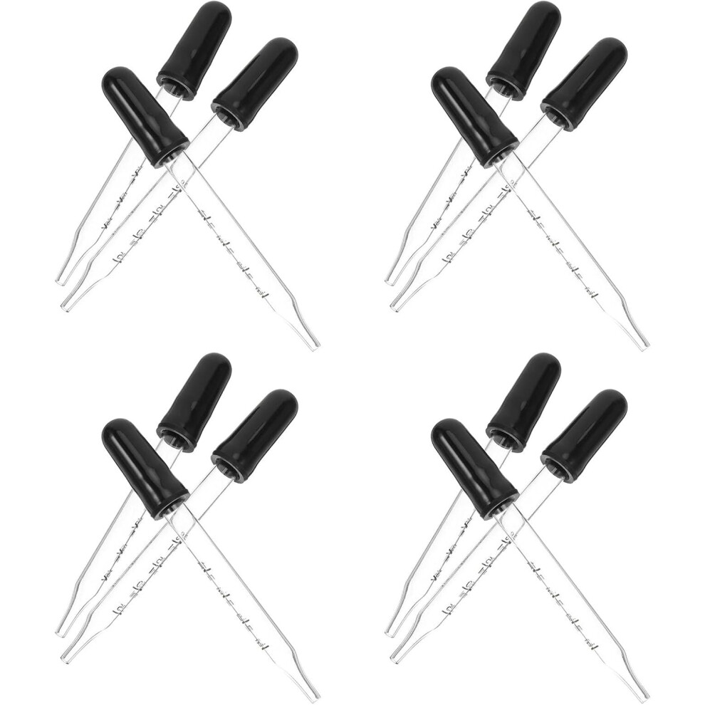 Hkhbjs 20Pcs Glass Graduated Pipettes 1Ml Liquid Droppers