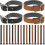 Cinturas de etiqueta de bagagem de couro de 20pcs Pu Set 7 polegadas preto e marrom 1