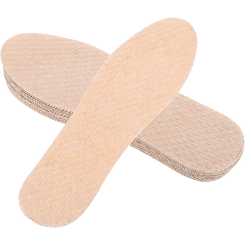 Hkhbjs Wood Pulp Shoe Insoles 20 Pairs Breathable Thin Anti Sweat Inserts Moisture Absorbing Sockless Liners