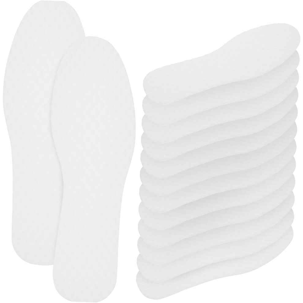 Hkhbjs 20 Pairs Thin Shoe Inserts Breathable Absorbent Paper Material Disposable Sports Insoles