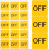20pcs off Switch Button Warning Labels Pvc Self-adhesive On/off Stickers 1