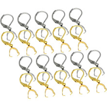 40 ganchos de acero inoxidable para cierres de pendientes con conectores para colgantes de cuentas pequeñas.