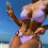 Women's Two Piece Bikini Set 3D Rose Ruched Halter-Pink M 3