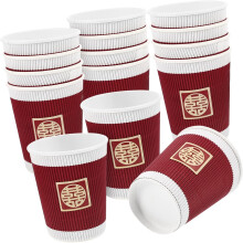 20 Stück Bankett-Pappbecher, Warmhaltebecher für Hochzeitsfeiern, klassisches chinesisches Design