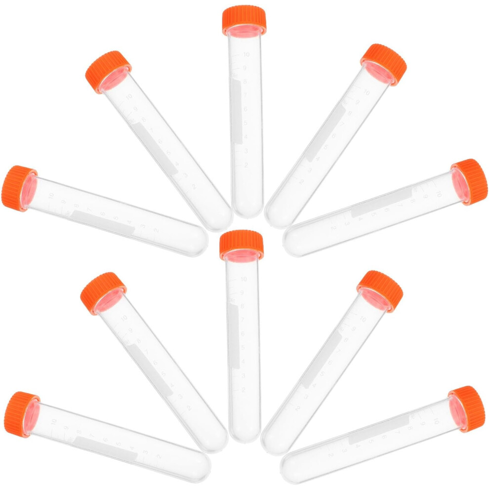 Hkhbjs 20Pcs Plastic Tube Lid Sample Test Tube Small Storage Bottle Liquid Vial
