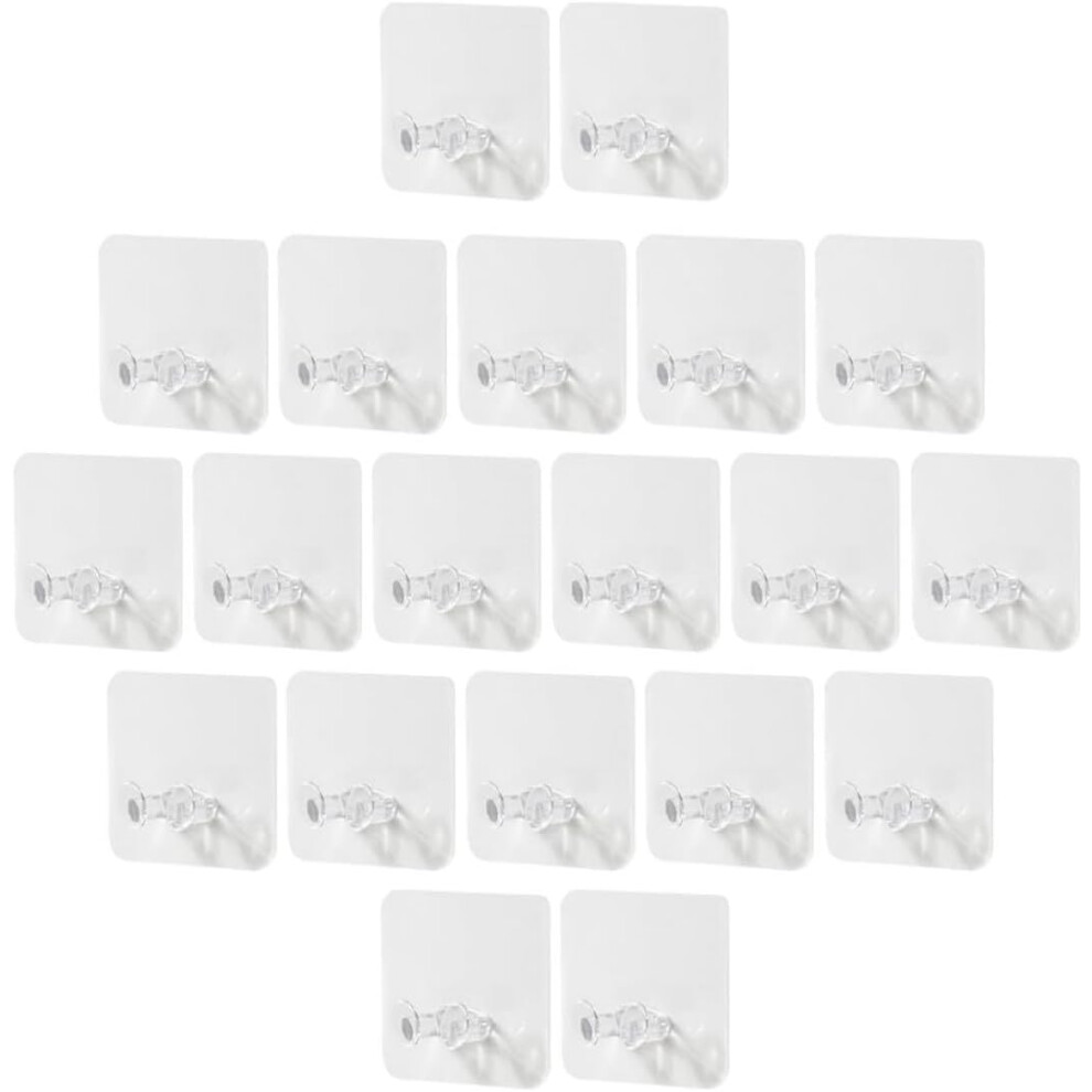 20Pcs Wall-Mounted Plastic Power Plug Hooks With No Wall Damage, Adhesive Cable Management Organiser 5455468322532