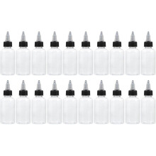 20 Stück Farbflaschen, Dichtungsflaschen 50 ml, PET-Material, einstellbarer Durchfluss, funktioniert
