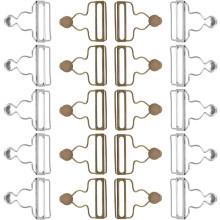 20 Sets verstellbare Hosenträgerknöpfe und Metall-Latzhosen-Kürbisschnallen DIY-Näh-Bastelverschlüsse