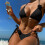 Women's Two Piece Bikini Set 3D Rose Ruched Halter-Pink M 6