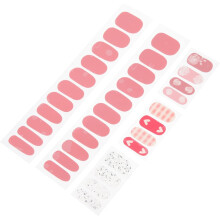 20 arkuszy samoprzylepnych pasków do paznokci, pełnych, gradientowych, manicure dla kobiet
