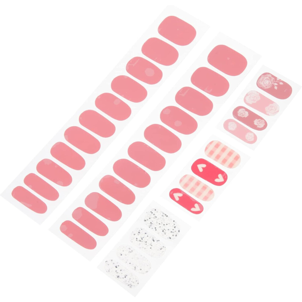 Hkhbjs 20 Sheets Full Wrap Nail Strips Self-Adhesive Nail Polish Strips Gradient Manicure For Women