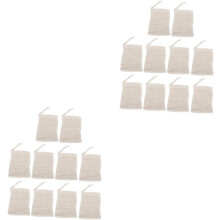 20 sacchetti per sapone da bagno in rete naturale con coulisse, ideali per viaggi e uso domestico, rete esfoliante per sapone.