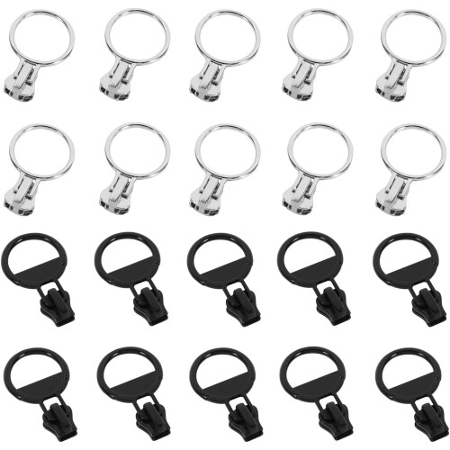 20pcs Zipper Pull Tabs Multi-Purpose Zipper Head Repair Pull Tabs for Clothing Bags Jackets