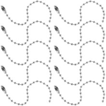 200pcs Electroplated Bead Chain Metal Ball Chain Connectors for DIY Jewelry Making Keychain Crafting and Decorative Hanging Tags