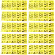 200 étiquettes autocollantes antistatiques d'avertissement 55 x 25 mm - Autocollants de sécurité électrostatique