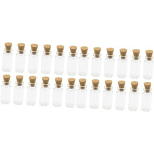 200 stuks glazen wensflesjes met kurk om op te hangen, mini-flesjes voor een zwevend scenario, ook wel bekend als glazen hangerflesjes.