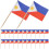 200pcs Philippines National Flag Shaped Cocktail Picks Creative Wood Fruit Picks Practical Decorative 1