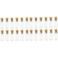 200 mini bouteilles à vœux en verre avec bouchon en liège.